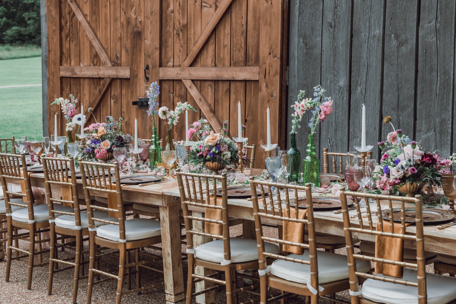 wedding foyer with beautiful stained glass windows