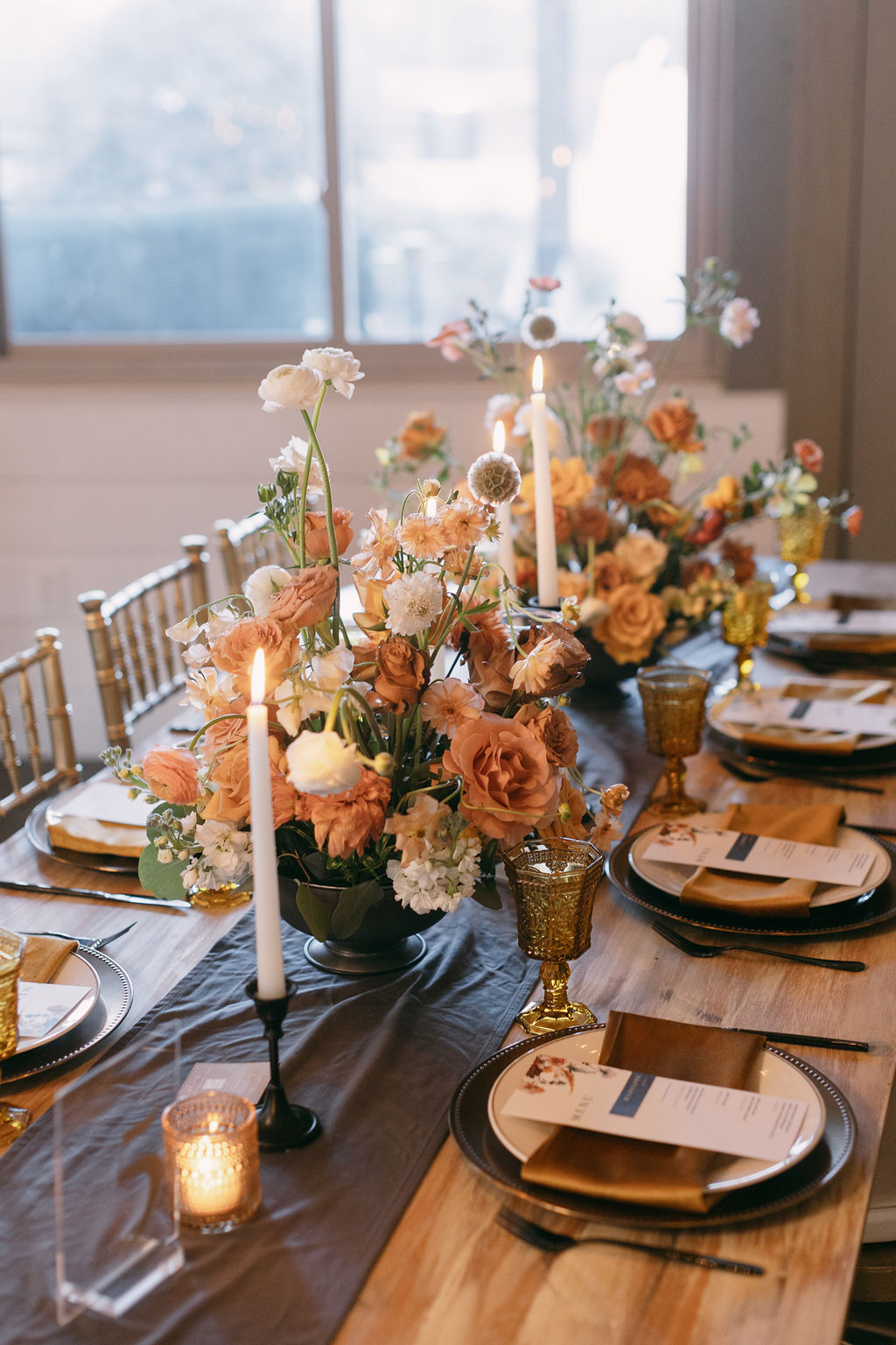 beatifully arranged table decor set for dinner